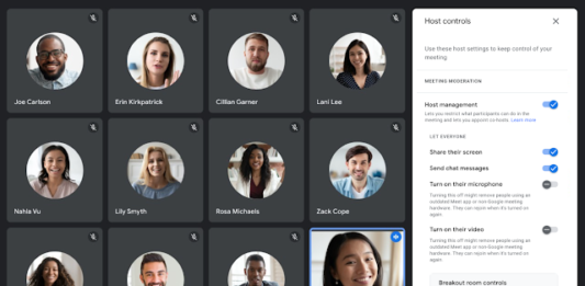 Mayor control sobre participantes en Google Meet